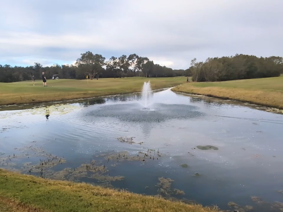 Ready, set, fountain…at the Carbrook Golf Club, Australia. This ...