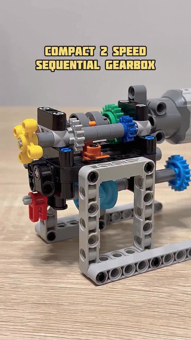 Compact 2 Speed Sequential Gearbox #lego #mechanical #legotechnic # ...