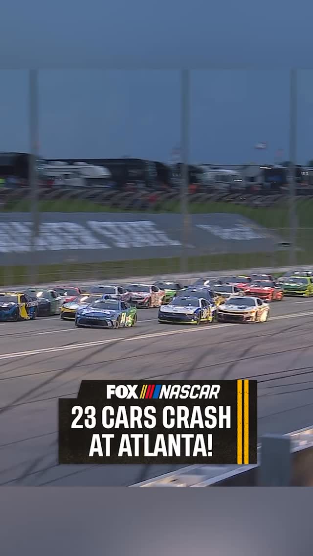 23 cars. The Big One strikes in Atlanta! | NASCAR on FOX