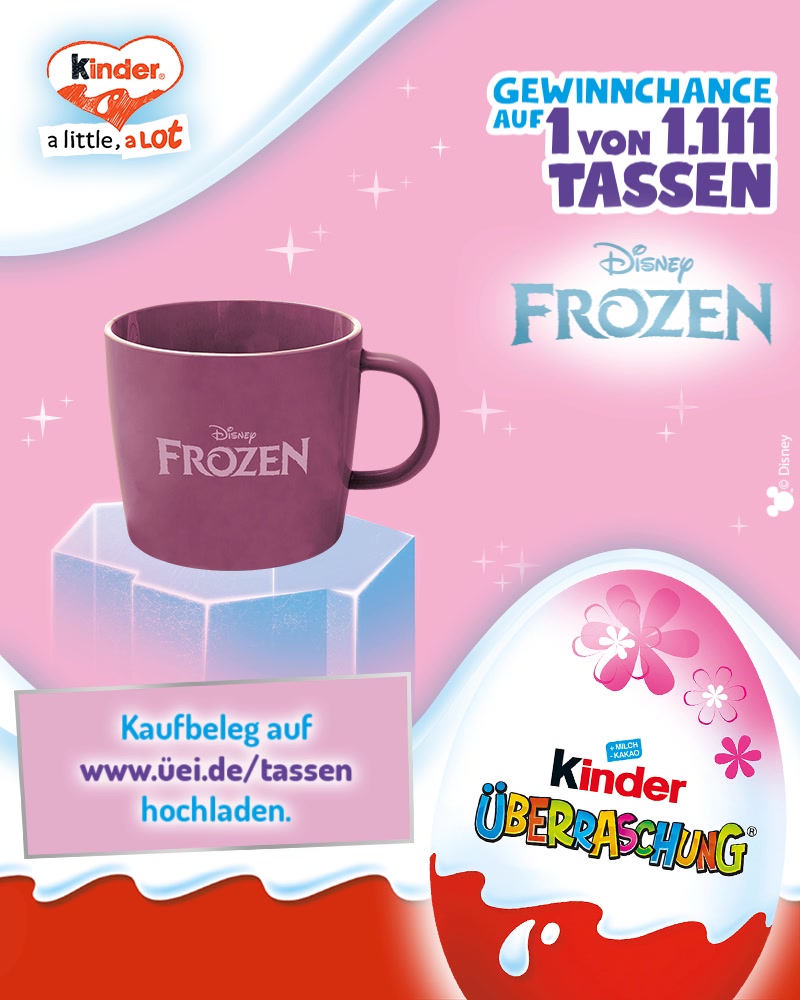 Eistee gefällig? 😂 Nicht nur für Disney Frozen Fans: Mit etwas Glück verzaubern bald ganz besondere Tassen euer Zuhause. ❄️💕 Sichert euch jetzt die Chance: 👉 www.üei.de/tassen | kinder Überraschung