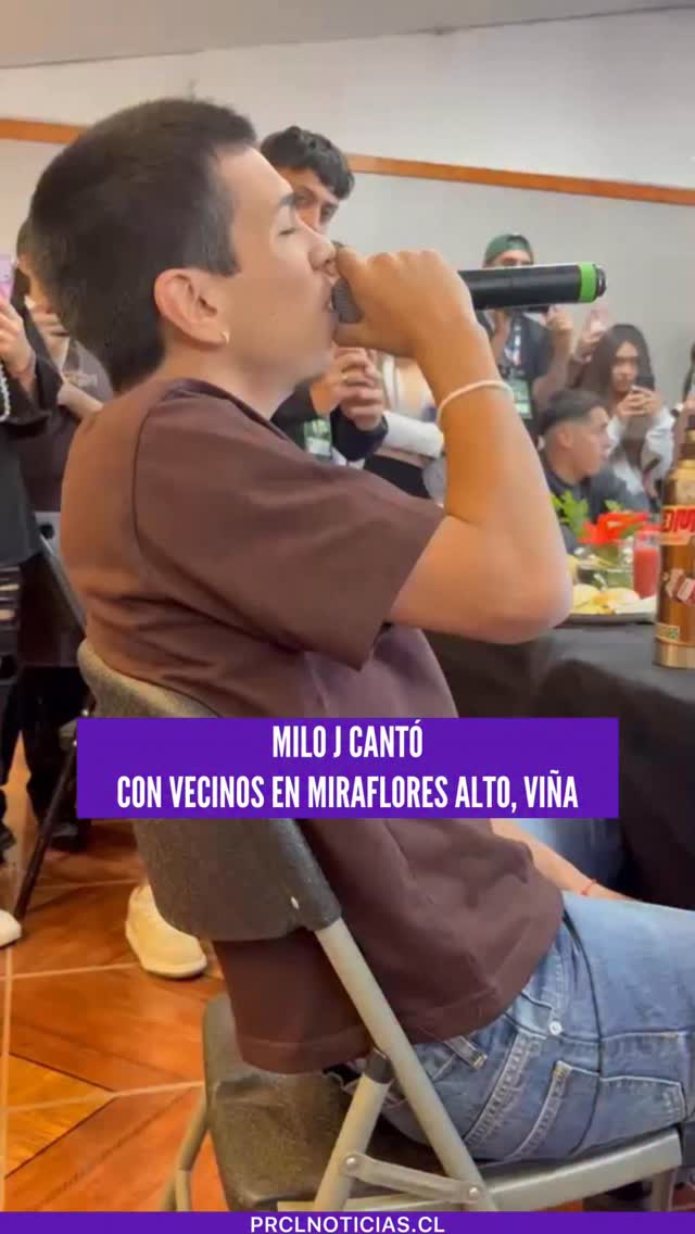 Milo J, cantó en Miraflores Alto, Viña del Mar, con vecinos que ...