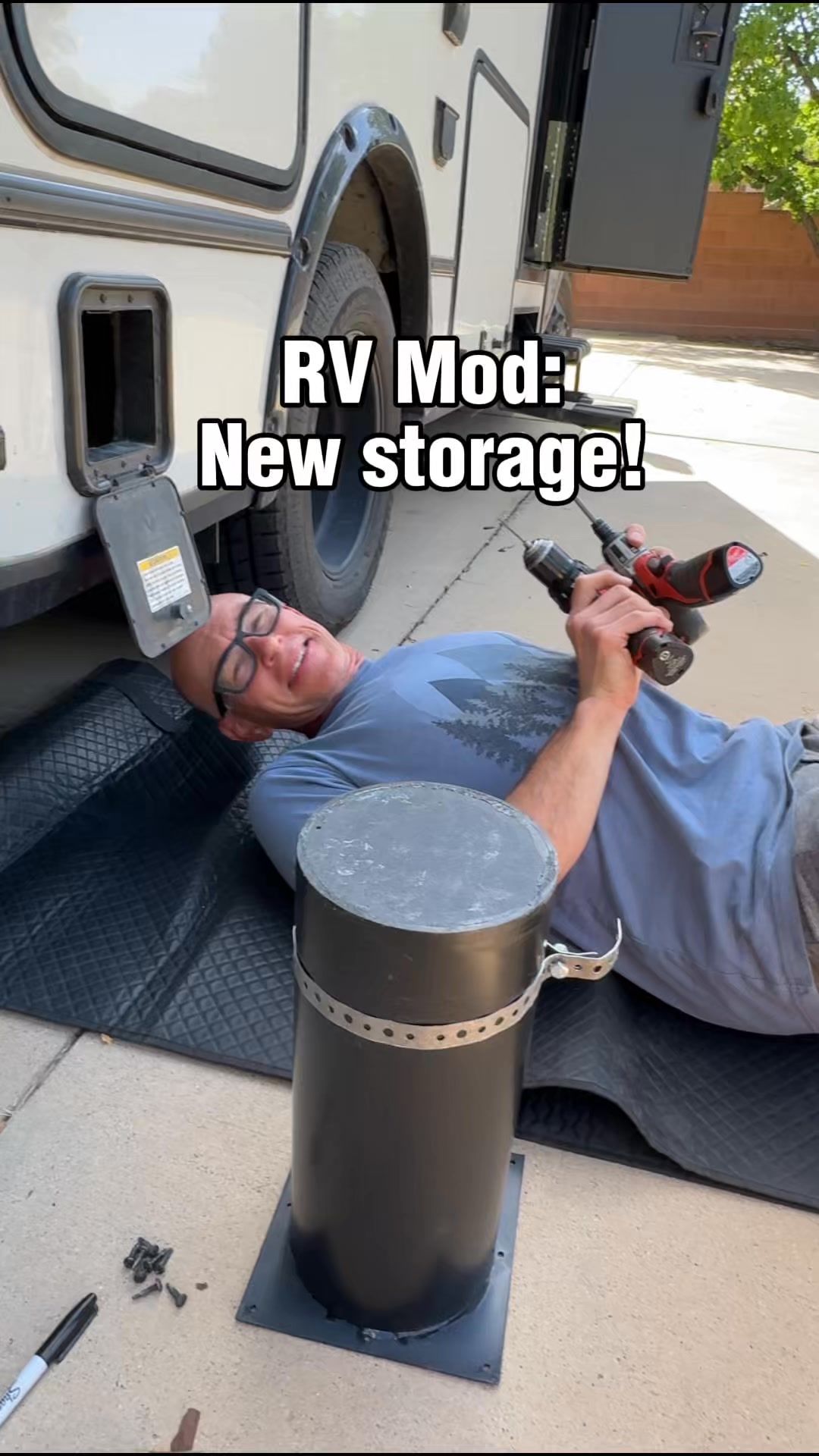 James’ latest RV mod. Plus he’s ’so happy.’ I mean, tools were involved ...