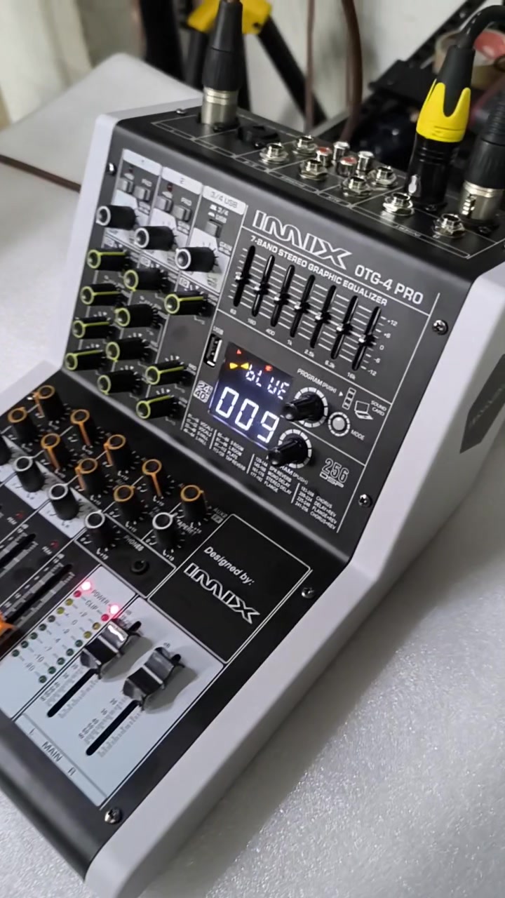 IMIX OTG 4 Pro Mini mixer with 256DSP FX 7band EQ 2 AUX USB Bluetooth 2 ...