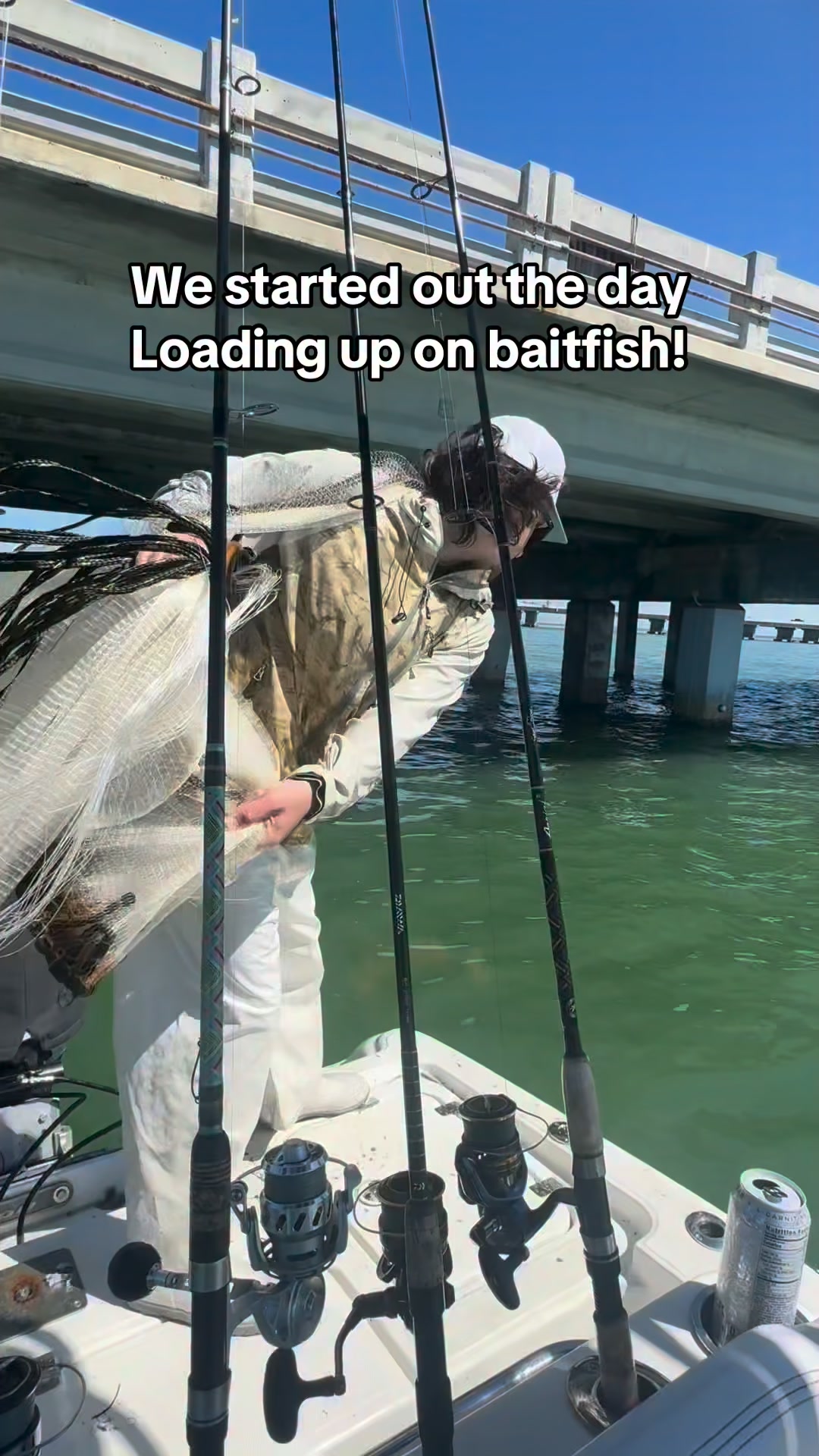 We started out the day loading up on bait fish at skyway fishing pier ...