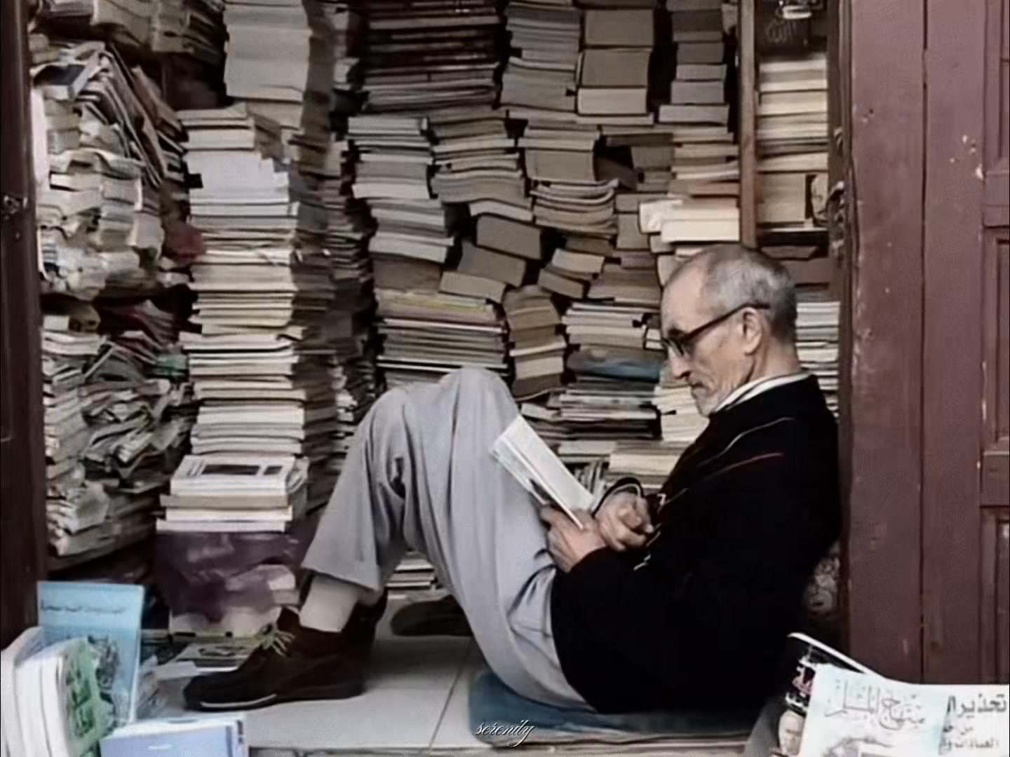 this is Mohammed Aziz, a well-known bookseller from rabat, morocco ...