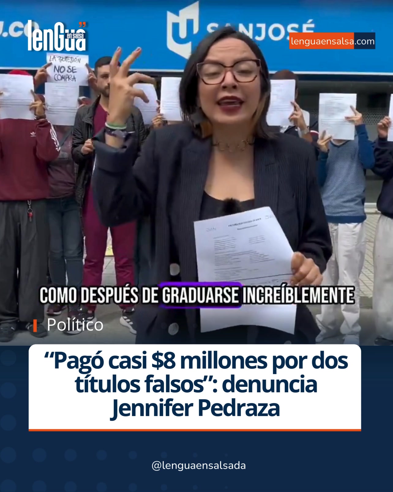 La representante a la Cámara Jennifer Pedraza denunció públicamente la ...