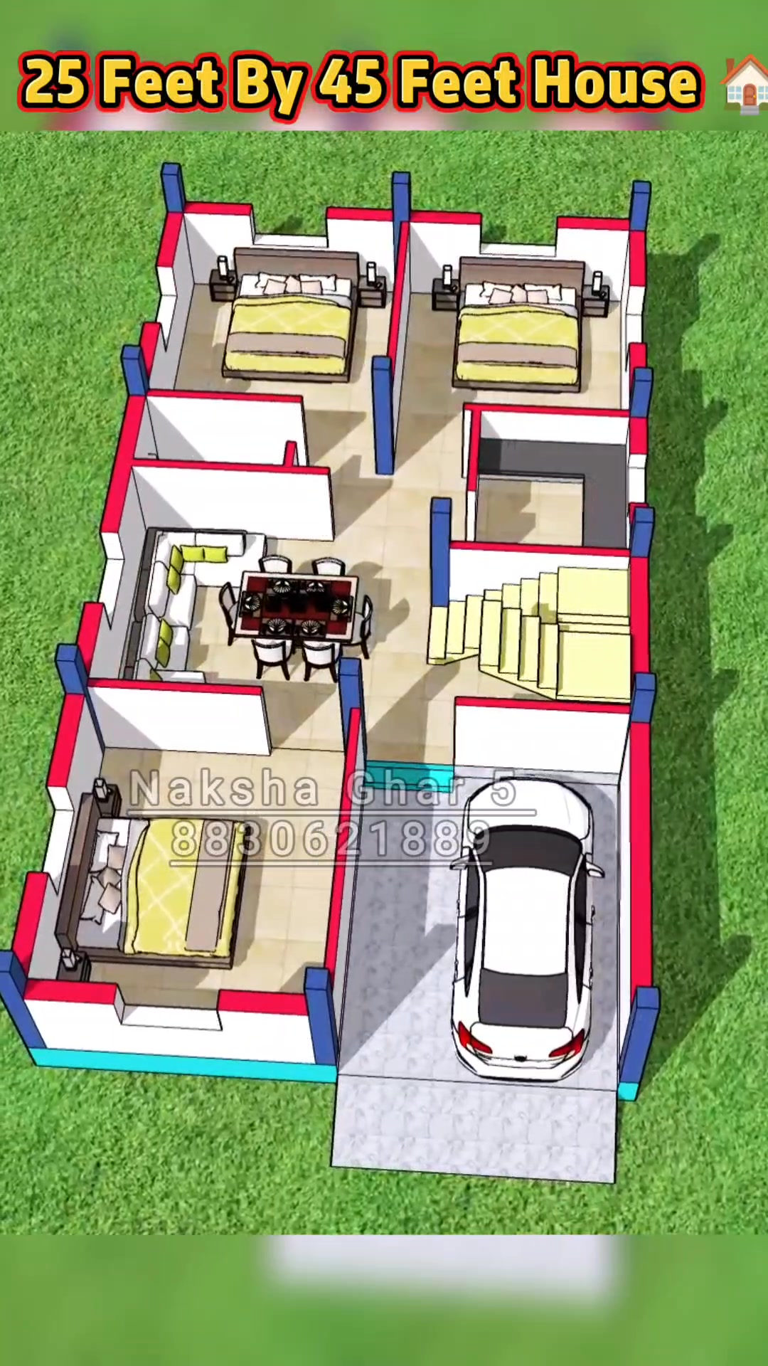 25 Feet By 45 Feet House Plan #floorplan #homeplan #architecture # ...
