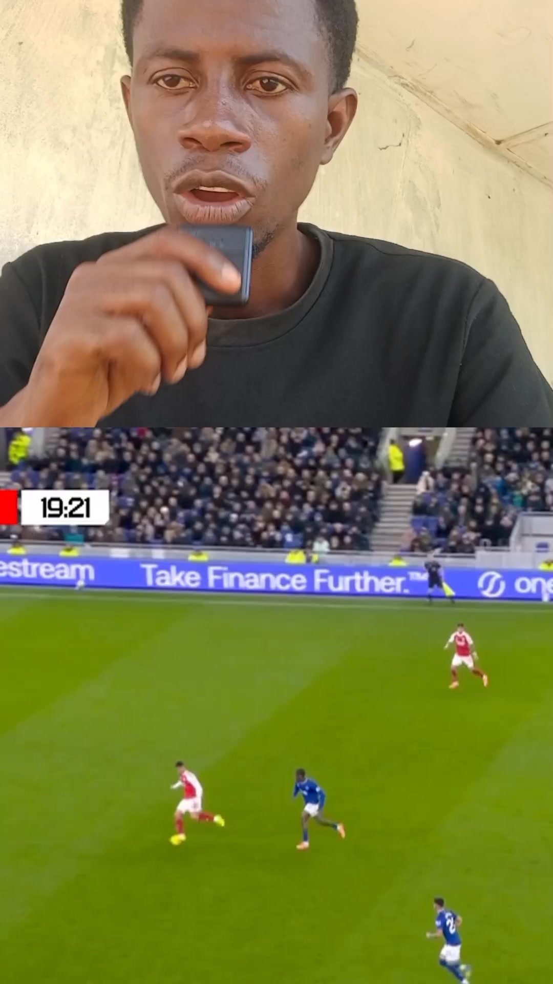 “Let’s look at this brilliant skip by David Raya. He took on the ...