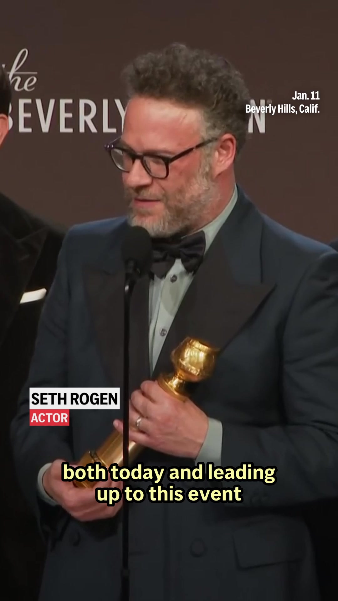 Seth Rogen says this year's Golden Globes gave him more material for ...