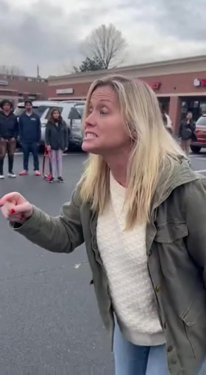 Karen frantically shouts for help, desperate to ensure her safety. # ...