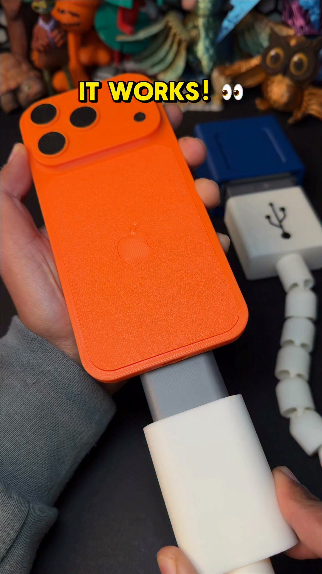 コンピュータ・IT iPhone12mini 3D-Printed Big Flexi USB Articulated.