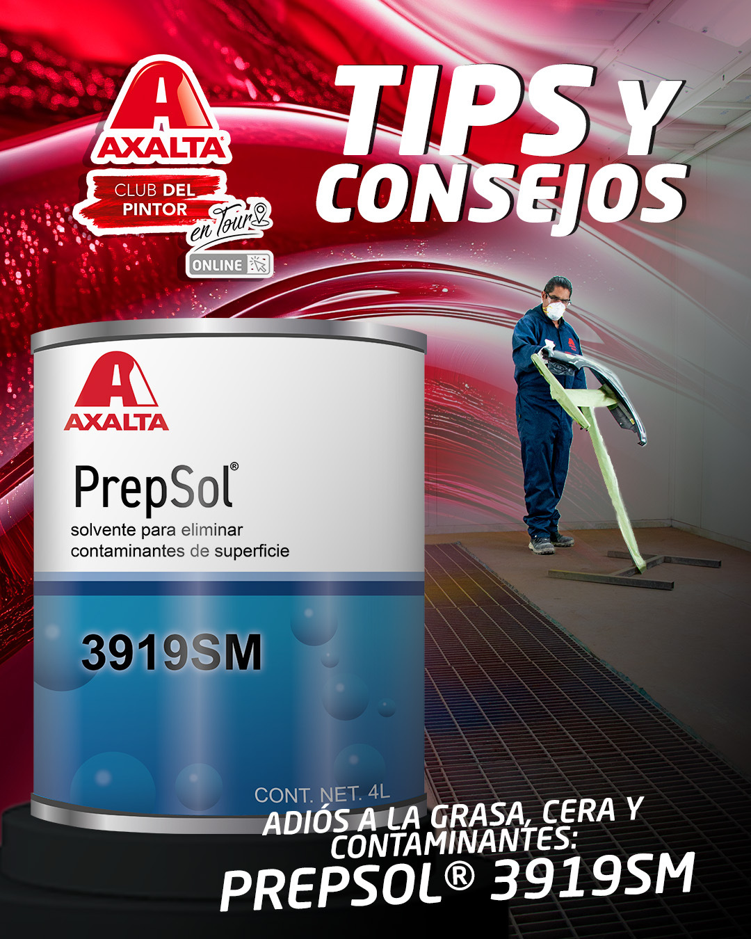¿Listo para un repintado limpio y sin sorpresas? Con PrepSol 3919SM ...