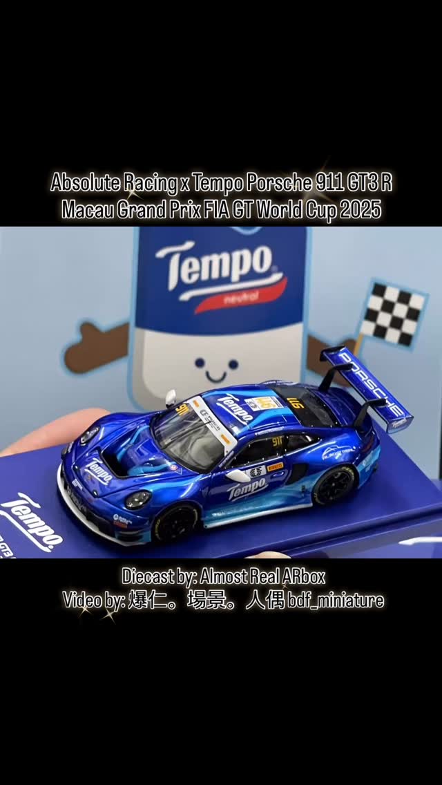 Almost Real 1/64 Tempo Livery Porsche 911 GT3 R Macau Grand Prix