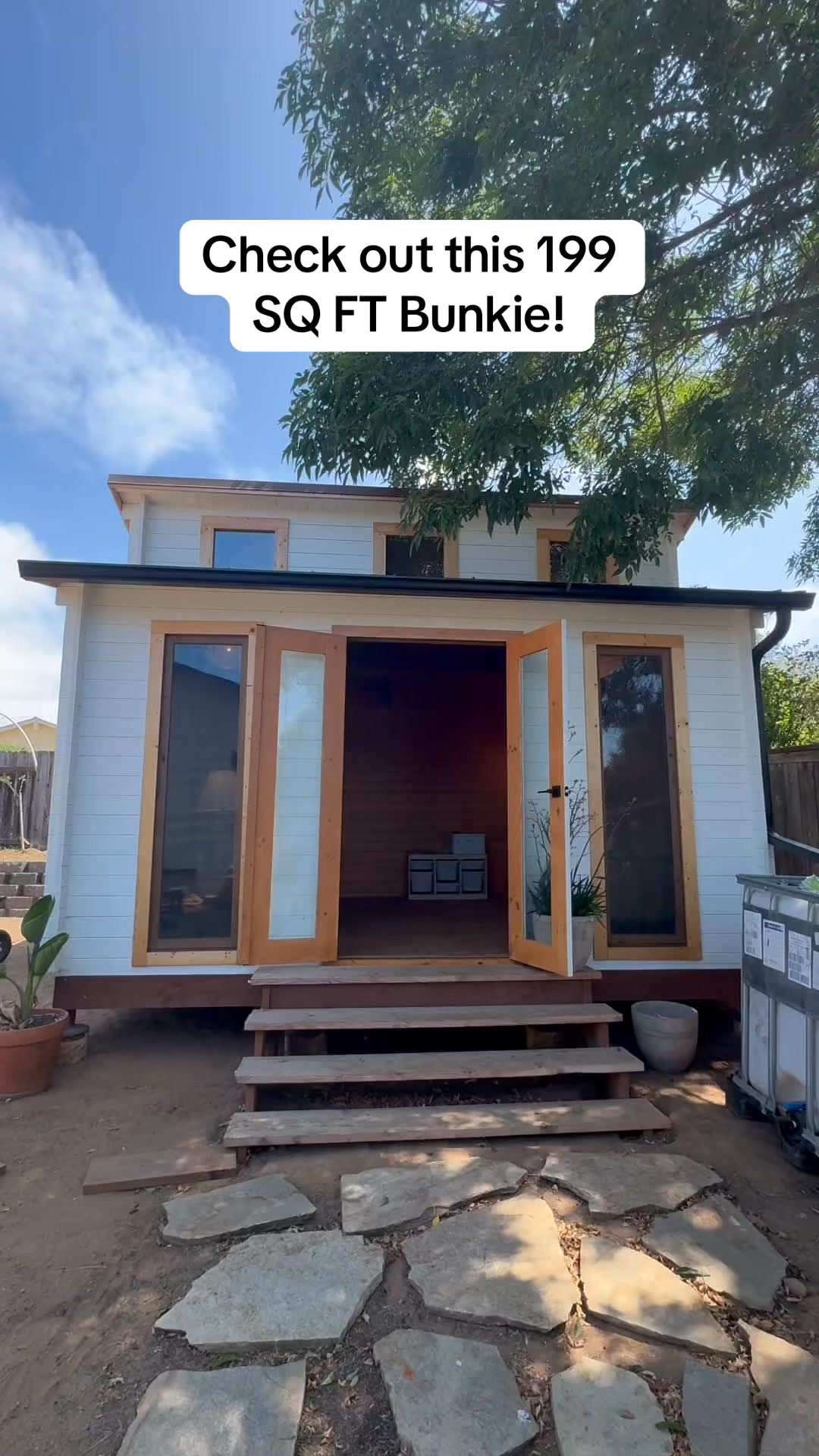 Tour this stunning 199 sq ft bunkie 👀 This client set it up as a ...