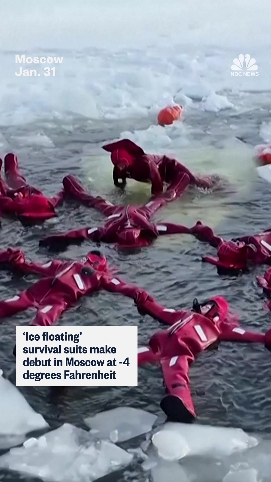'Ice floating’ survival suits make their debut in Moscow at -4 degrees ...