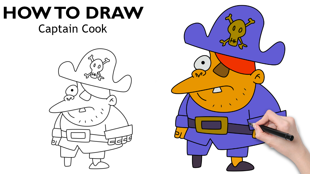 Drawing Captain Cook from... - DrawingTutorials101.com | Facebook