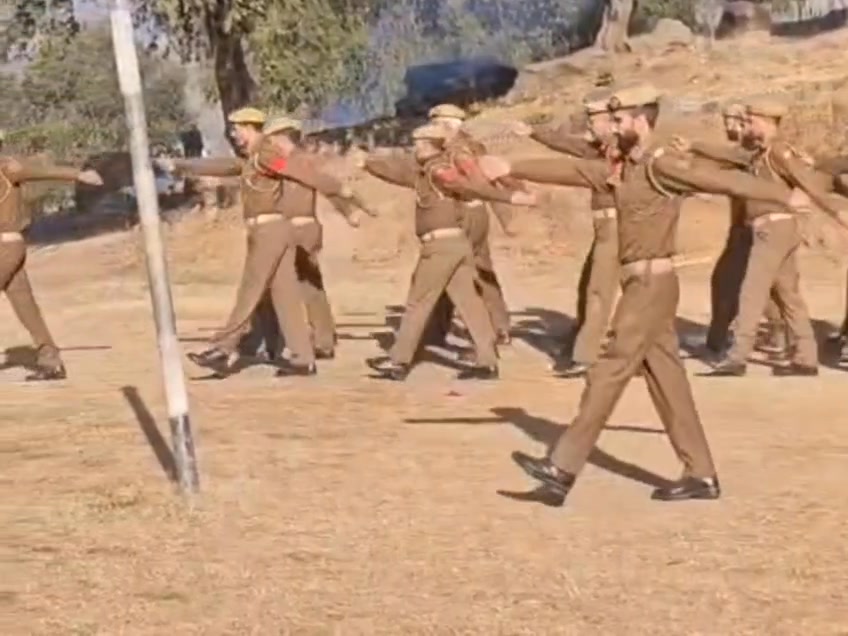 Parade session of refresher course batch at Battalion Headquarters of ...