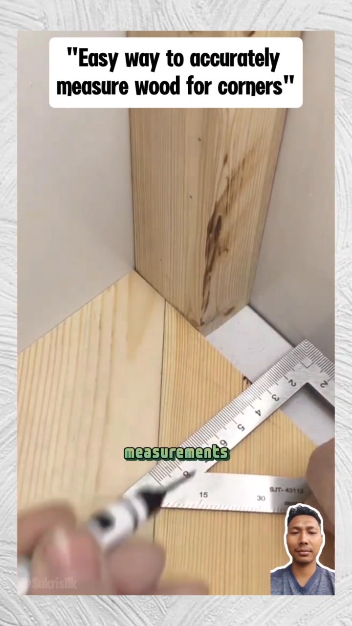 Easy Way to Accurately Measure Wood Corners for a Precise Fit‼️👍 # ...