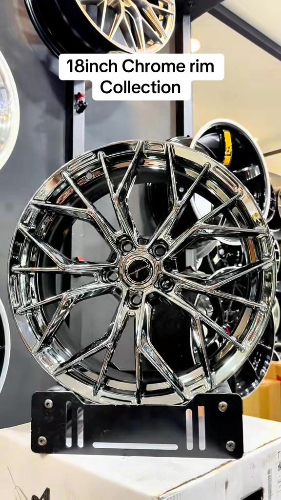 18inch Chrome Rim mantap 👍👍👍 #johorbahru #wheelmaster #sportrim # ...
