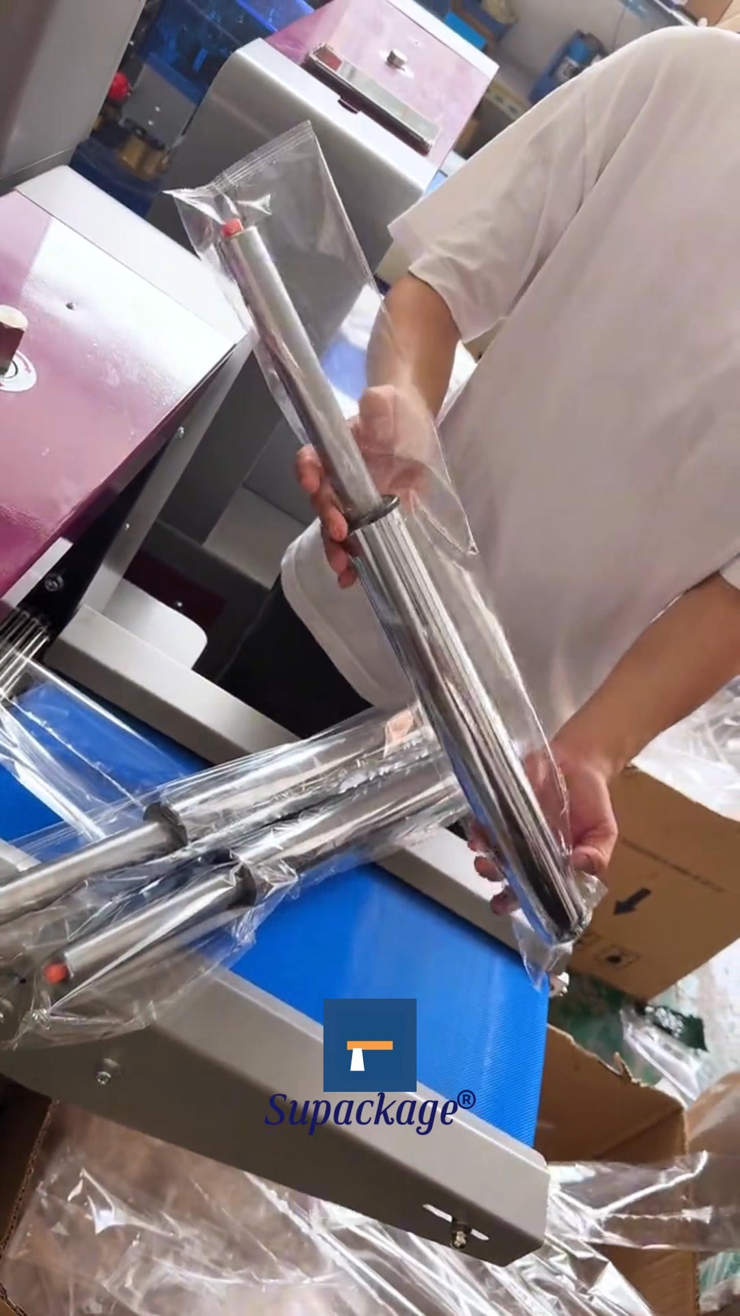 Supackage flow wrapper machine for handware WA：+86 182 4497 2341 web ...
