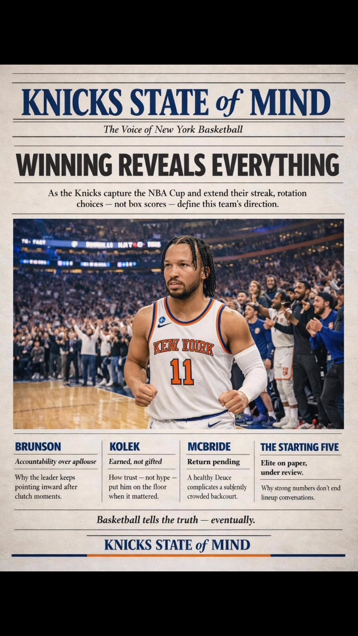 The Knicks Are Winning — and Telling You Exactly Who They Trust The New ...