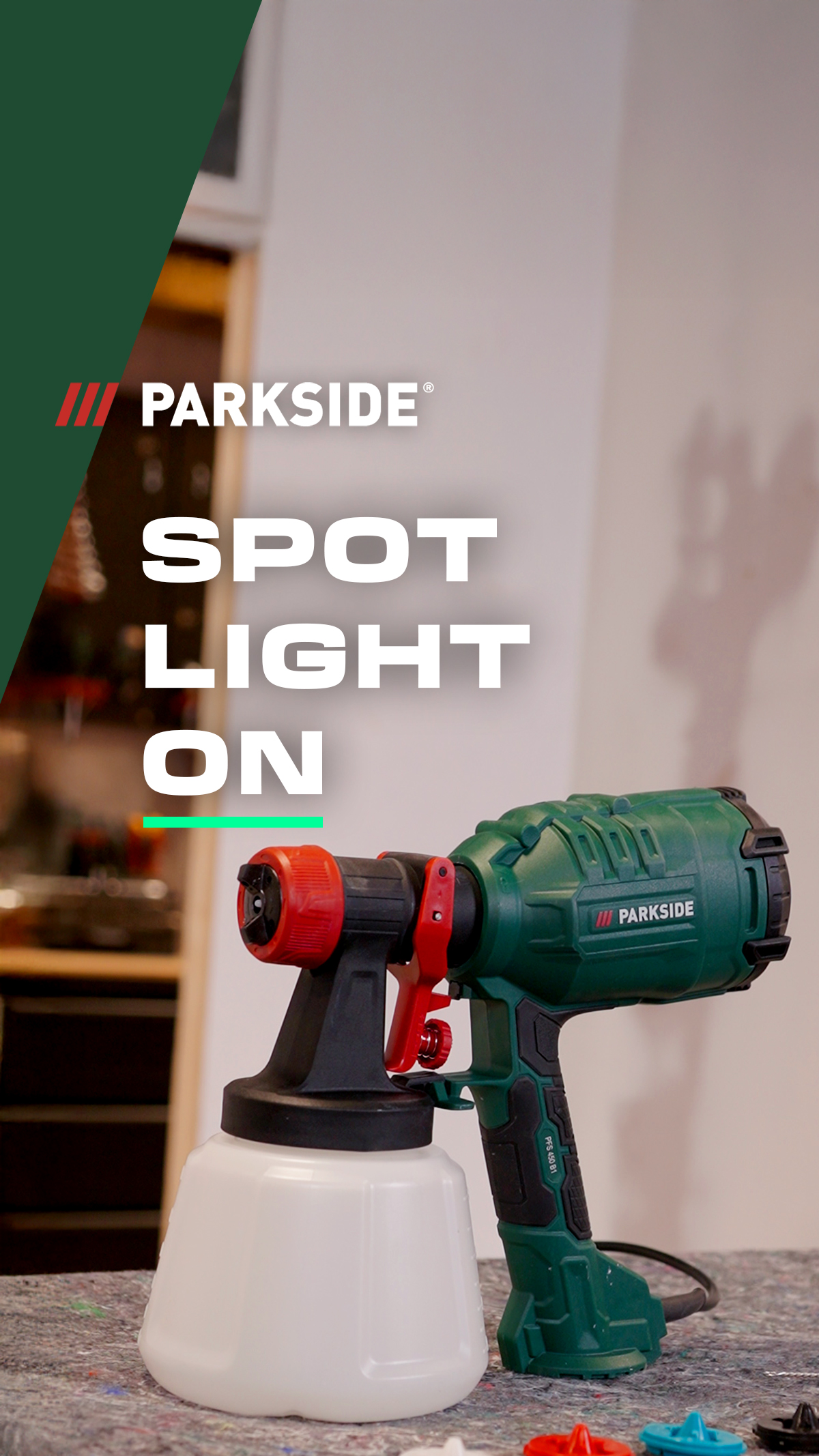 For flawless surfaces without paint mishaps: the PARKSIDE paint sprayer 🎨🖌️ #YouGotThis, This makes painting truly fun!, #PARKSIDE #PARKSIDER | Parkside DIY Ireland