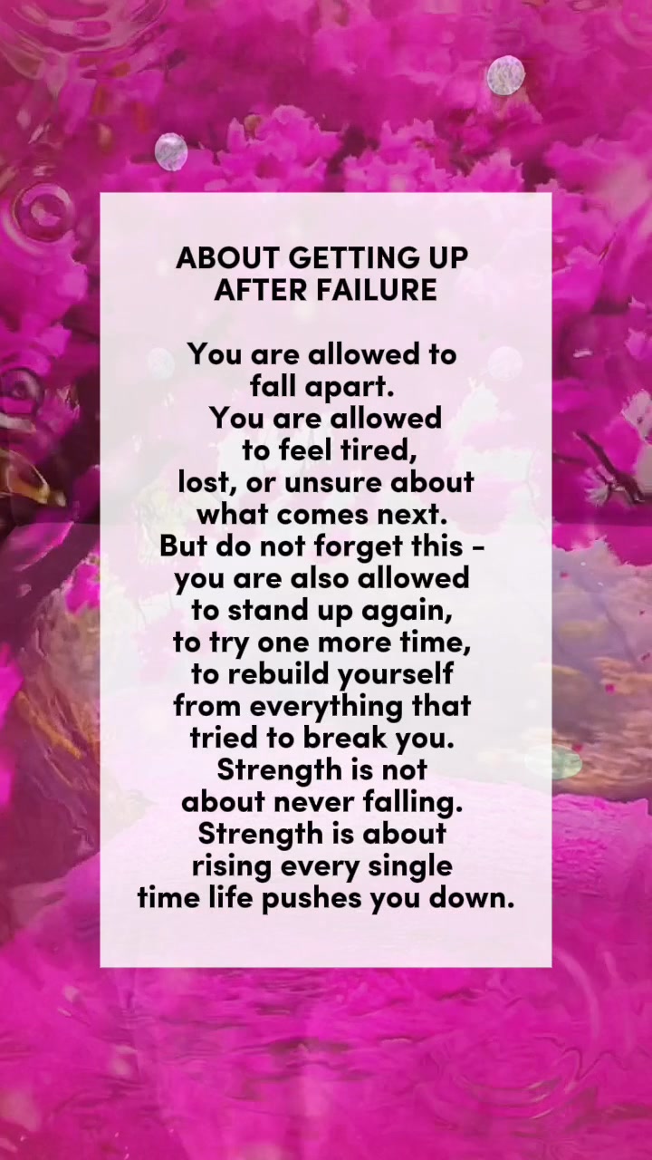 Abaut getting up after failure #motivation #selfgrowth #selflove # ...