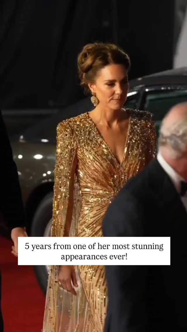 princess catherine in gold dress Five years from one of Catherine's most stunning appearances ever!!!, #katemiddleton #princesscatherineofwales #princessofwales #royals #princewilliam | Kate Middleton Royal Style Womens Apparel