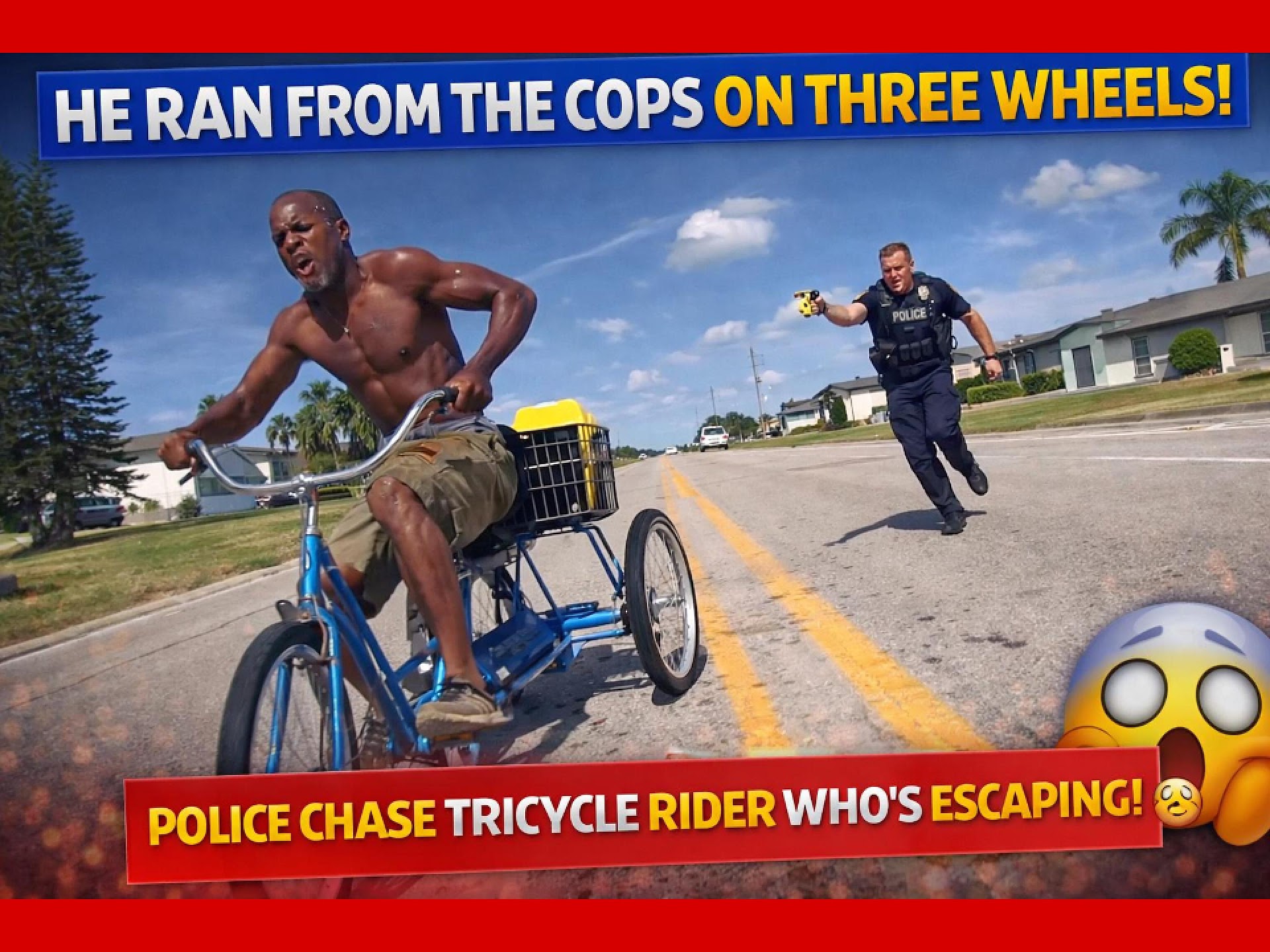 He run from the cops on three wheels 😂 This might be the wildest ...