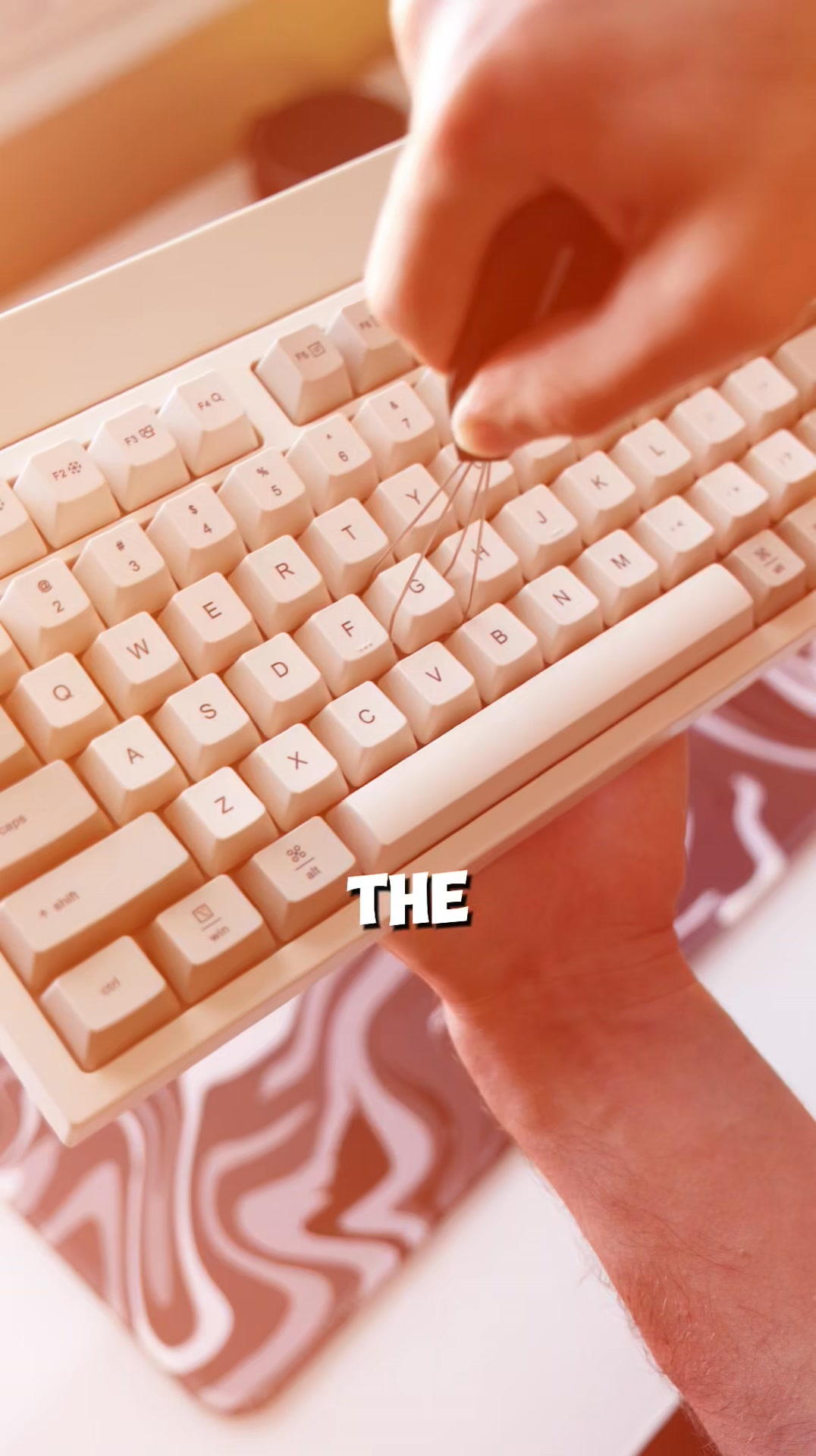 Starbucks and Lofree co-branded pink/green Bluetooth keyboard