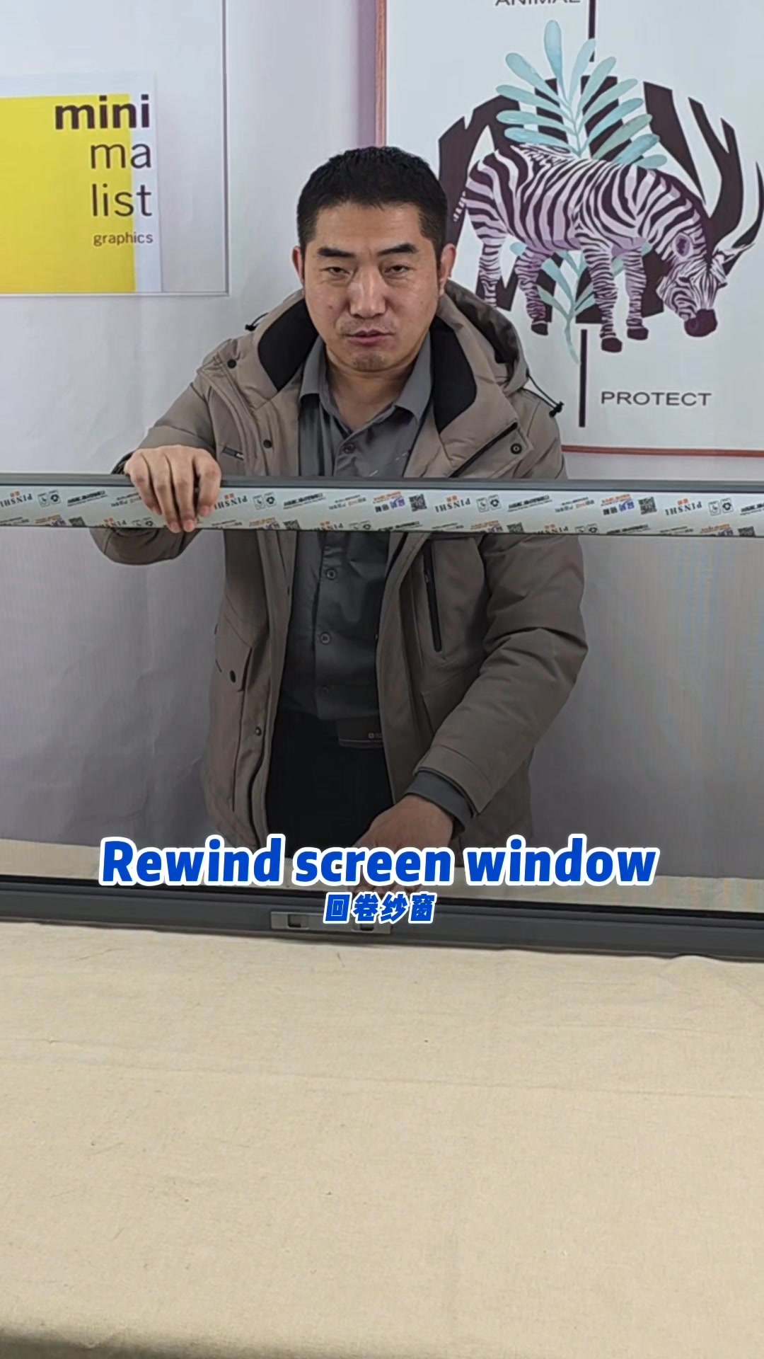 Borderless, self-retracting, invisible window screens made of 304 ...