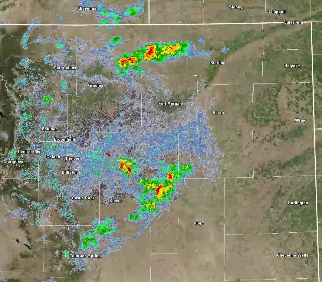 Monday 3:45 PM: Scattered storms will continue in eastern Colorado ...