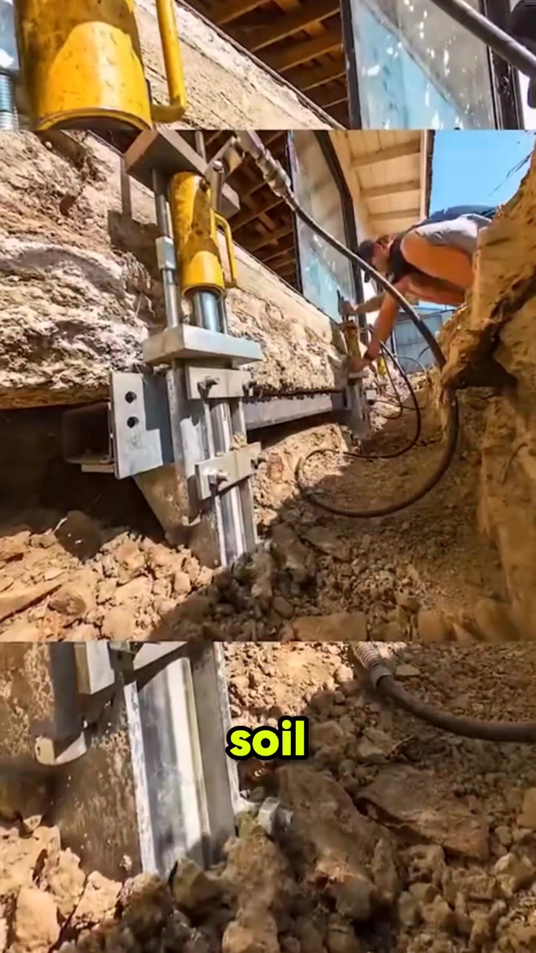 Hydraulic push pier underpinning installs steel peers underneath! # ...