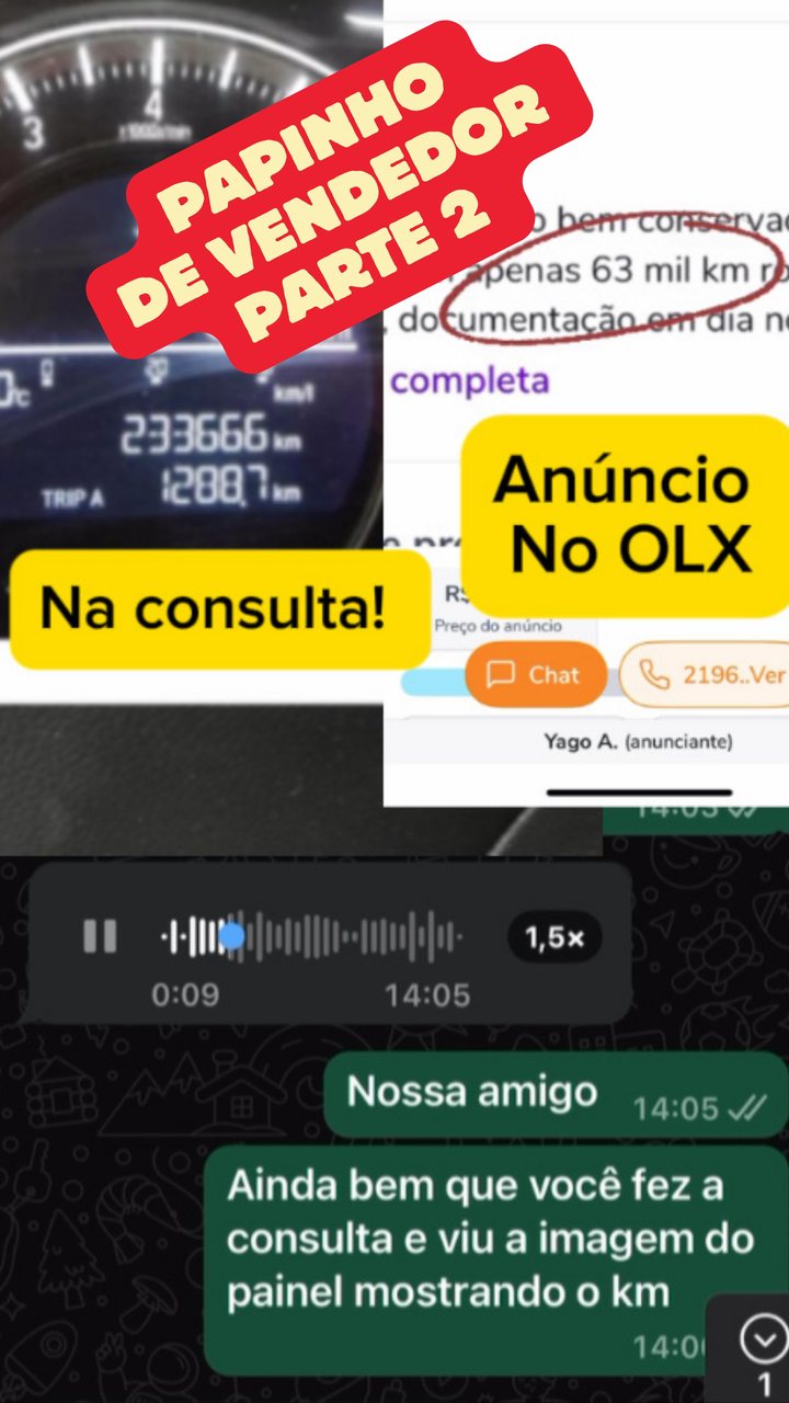 Papinho de vendedor parte 2 KM (CSV) Laudo do INMETRO Tabela FIPE ...