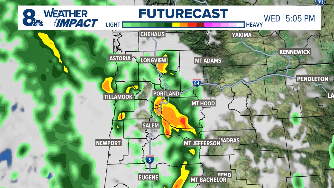 KGW FUTURCAST shows heavy rain storms at 4:00 pm this afternoon moving ...
