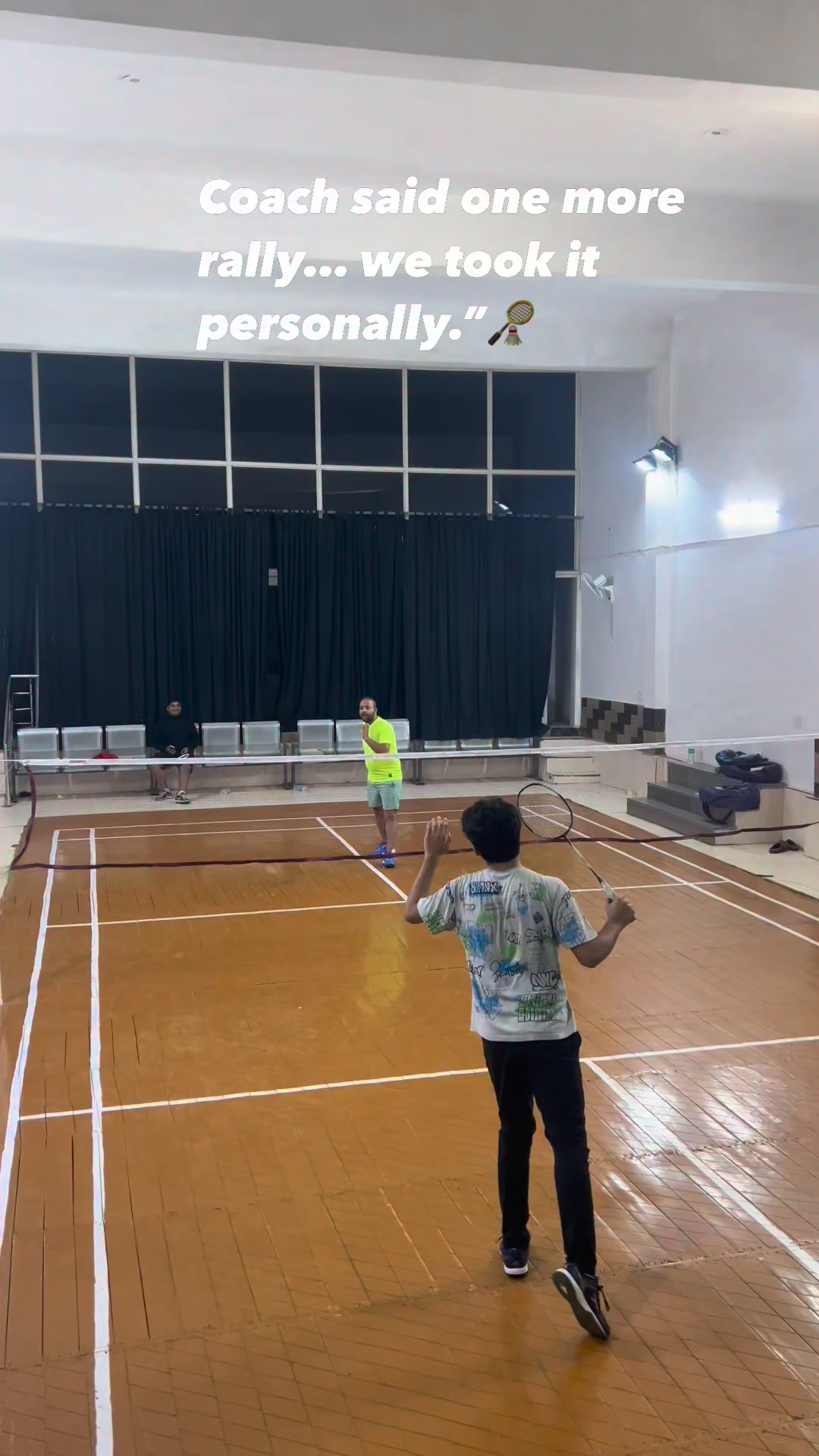 Coach said one more rally… we took it personally.” 🏸 #reelsinstagram # ...