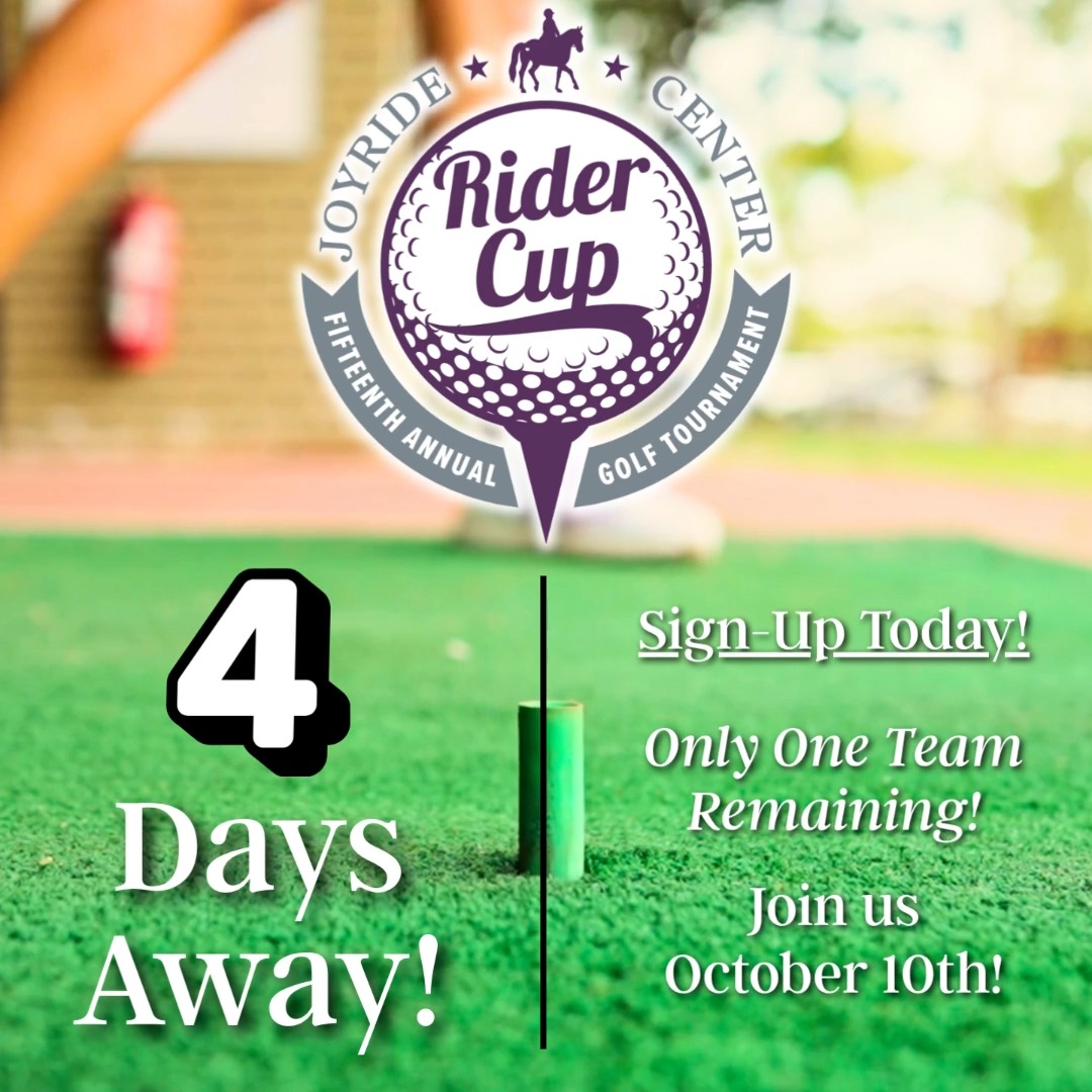 JoyRide Center is gearing up for our annual Rider Cup Golf Tournament ...