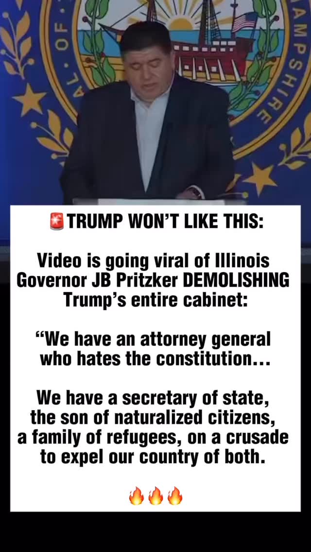 🚨TRUMP WON’T LIKE THIS: Video is going viral of Illinois Governor JB ...