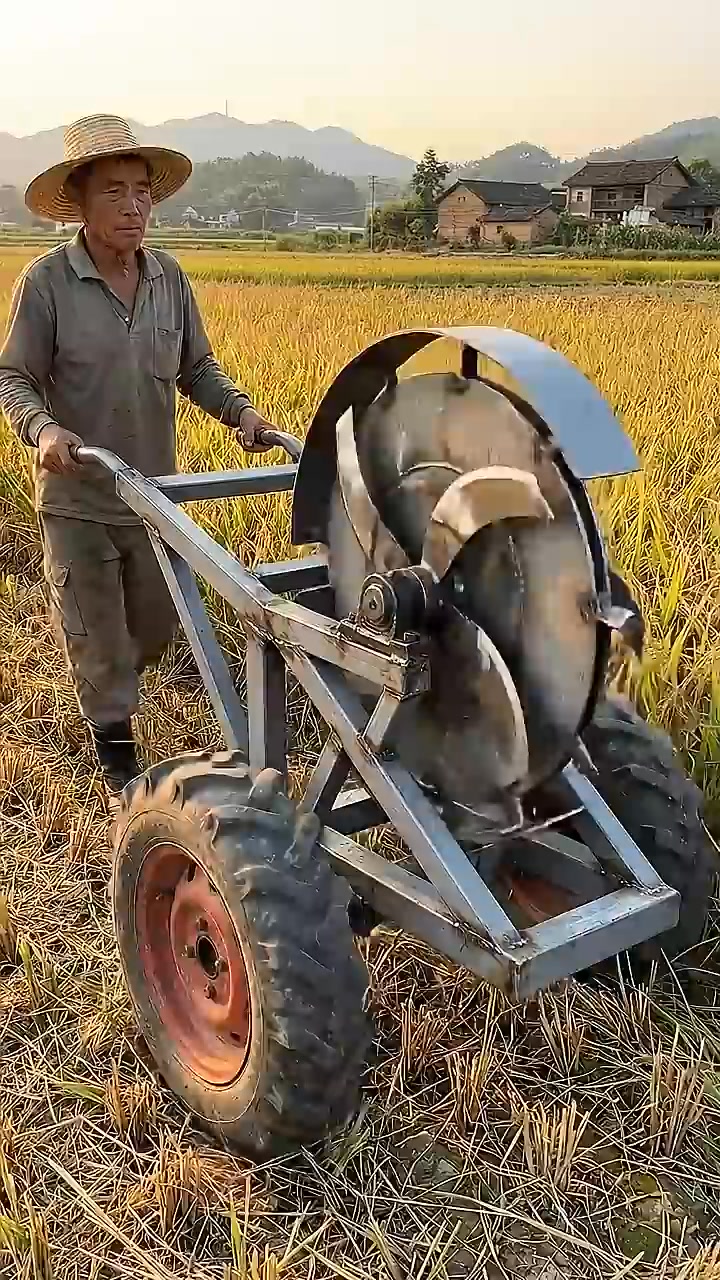 Powerful Manual Grain Harvester | Heavy-Duty Rotary Farming Machine in ...