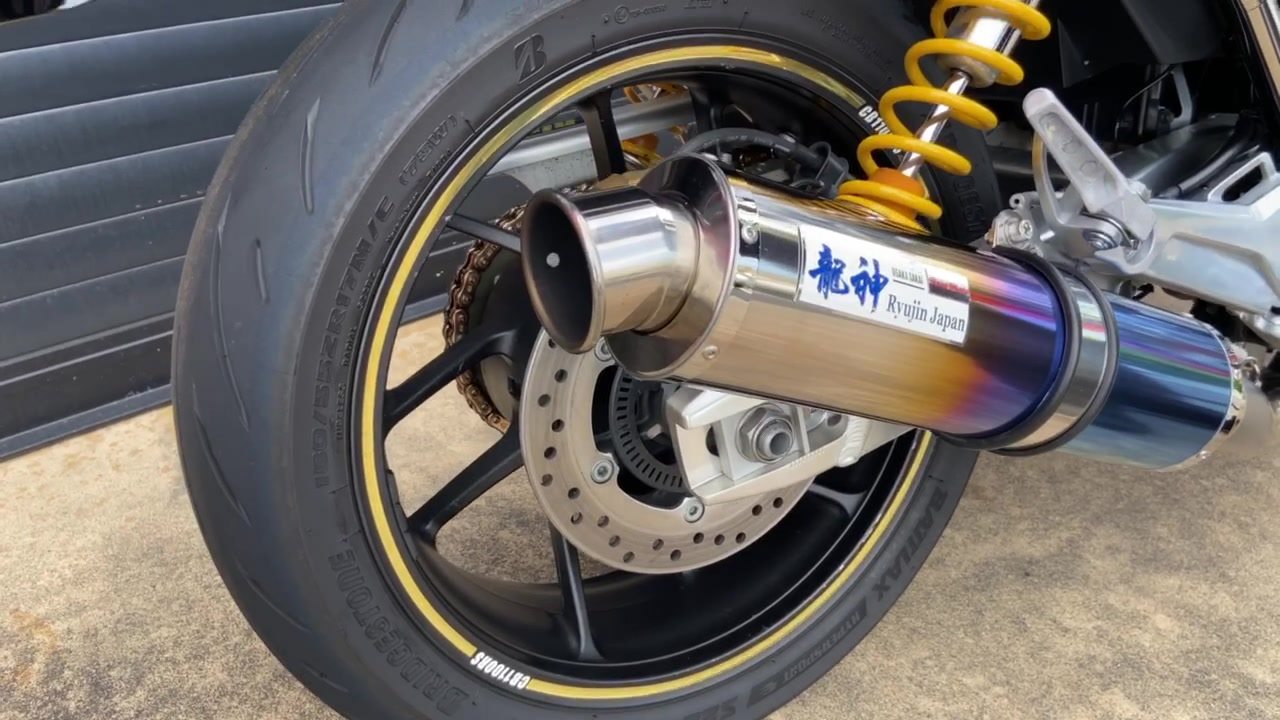 CB1100RS 4-2-1オリジナル手曲げチタンマフラー ミラー仕上げ（研磨 