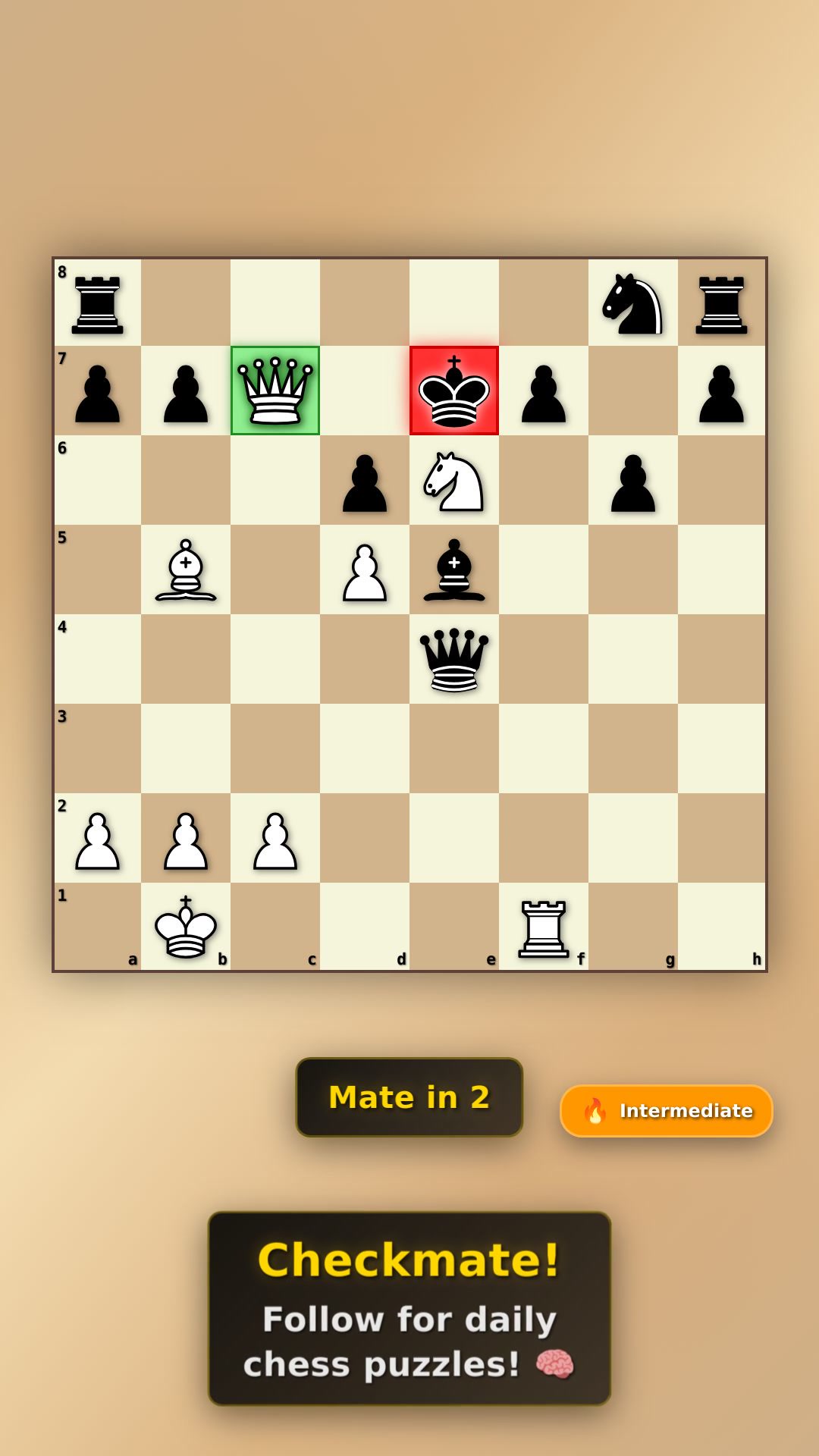 Puzzle of the day! Black has mate in 2 moves. Can you spot it? Drop ...