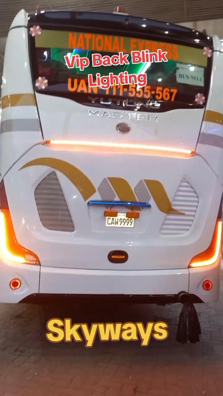 Vip Back Blink Lighting Skyways Lahore #allnewbuseslahore | All New ...