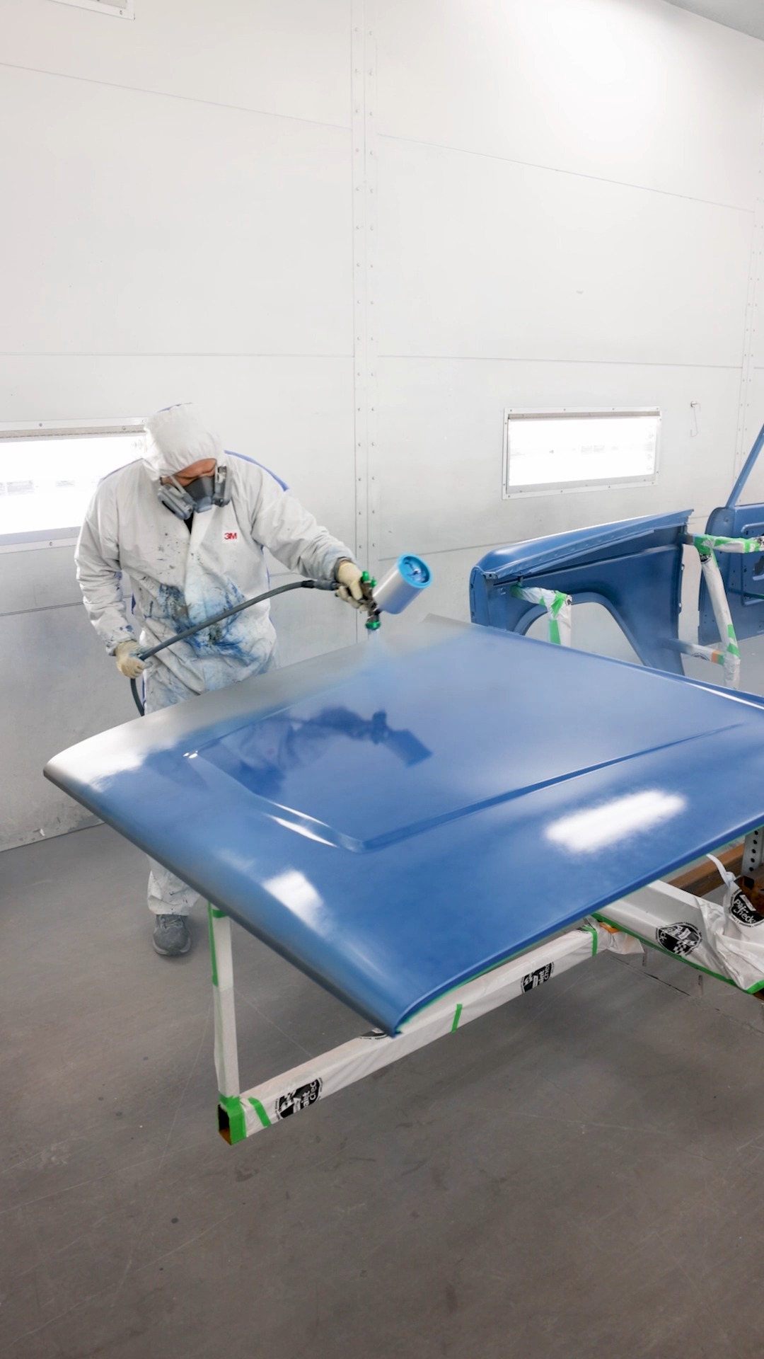 Enjoy this production Bronco getting color, clear, raptor liner, and ...