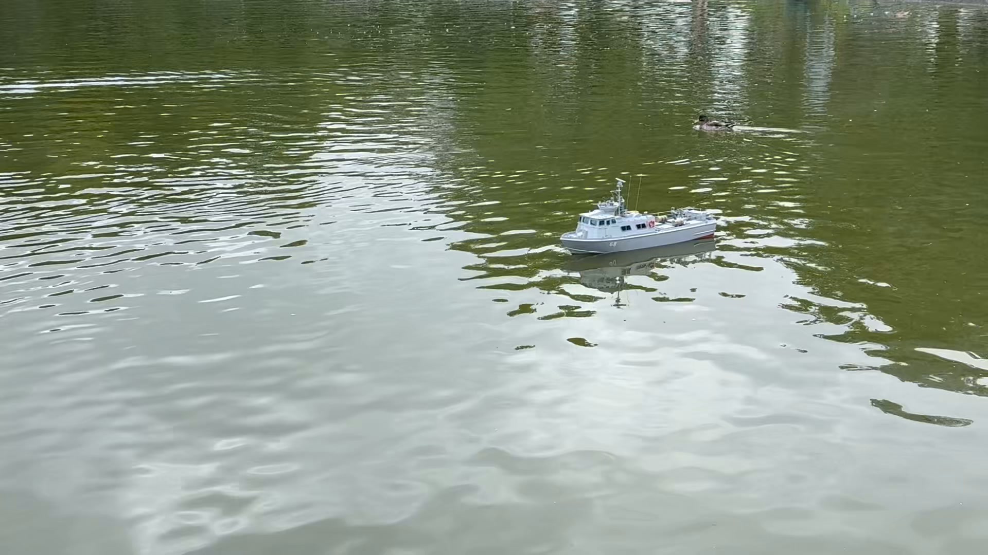 Scale model of Vietnam command boat and patrol boat