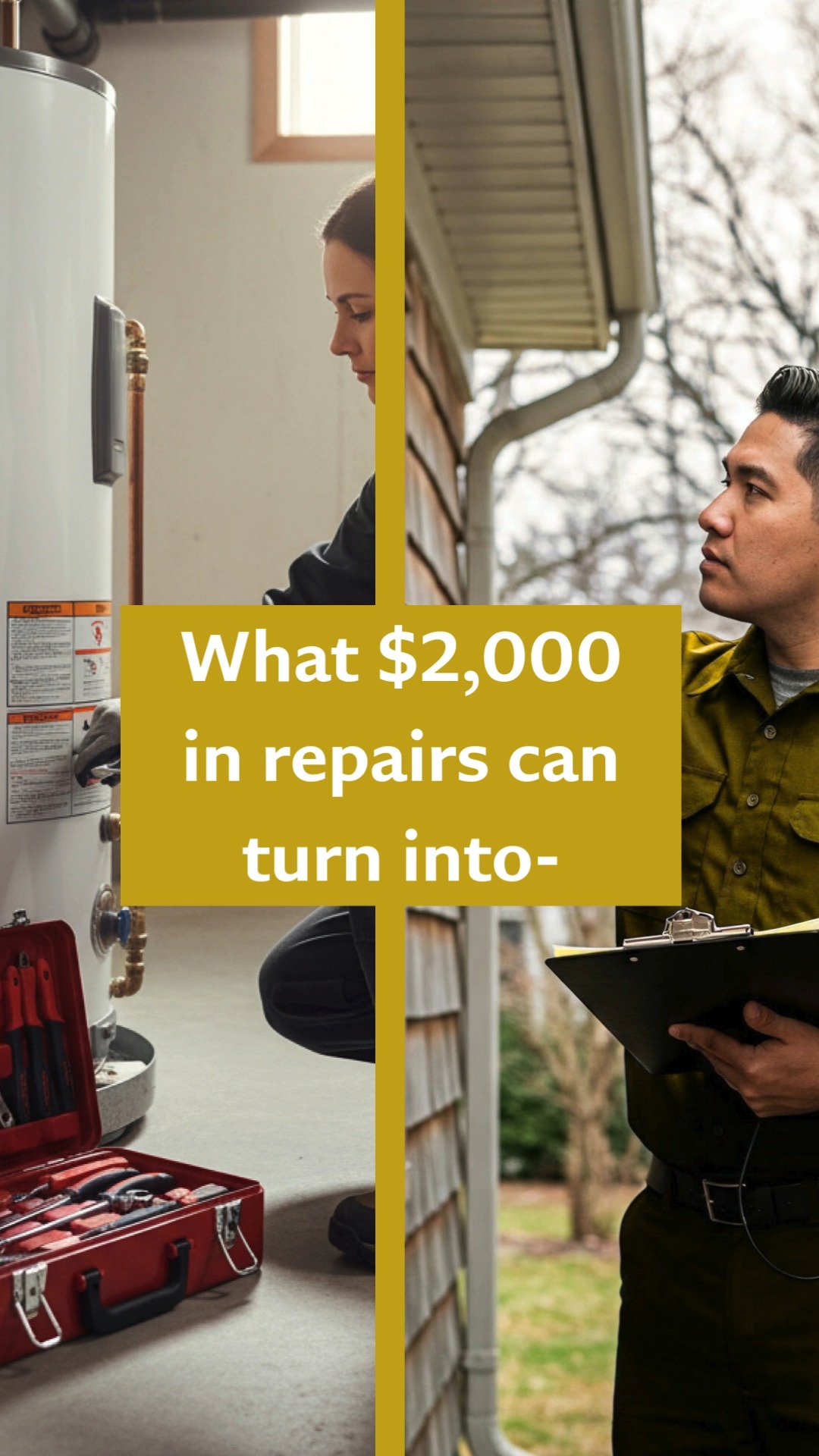 Minor issues ignored can become expensive problems. Inspections matter ...