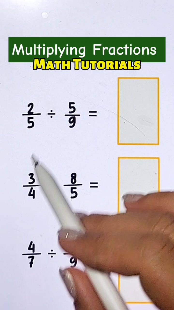 Math Review : Multiplying Fractions ‼️‼️ #teachergon #MathTutor # ...