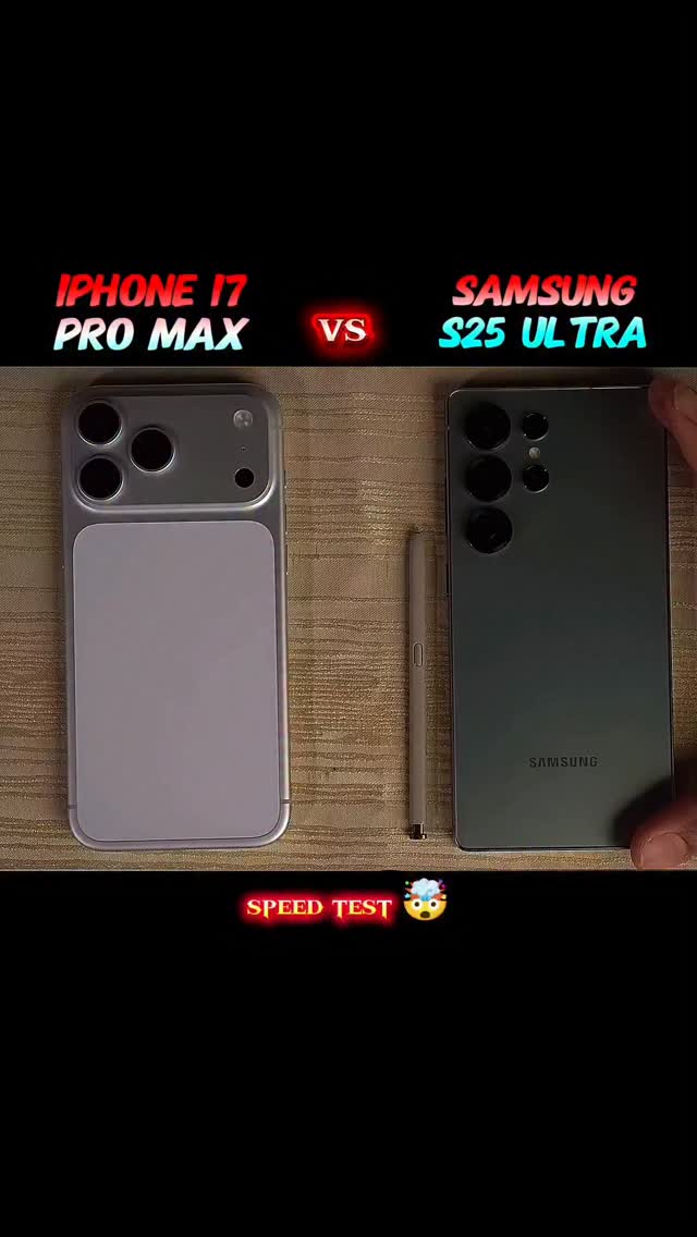 iPhone 17 pro Max vs samsung s25 ultra speed test 🥶☠️ #viral #reels # ...