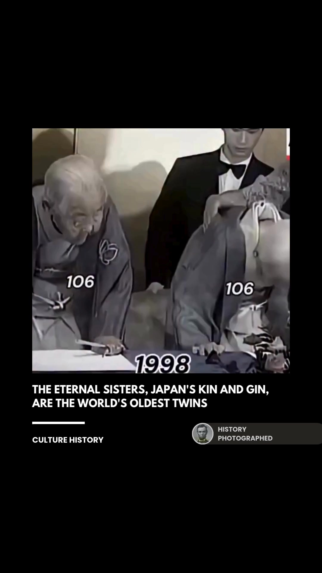 Kin Narita and Gin Kanie became national sensations in Japan during the ...