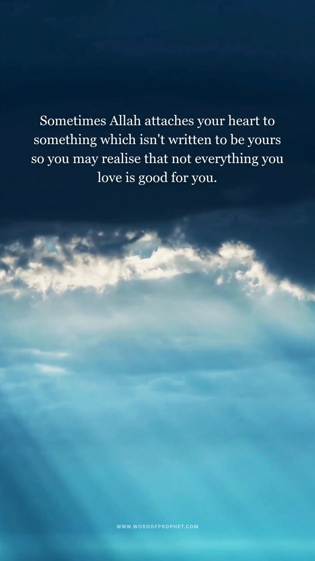 Sometimes Allah attaches your heart to something which isn't written to ...
