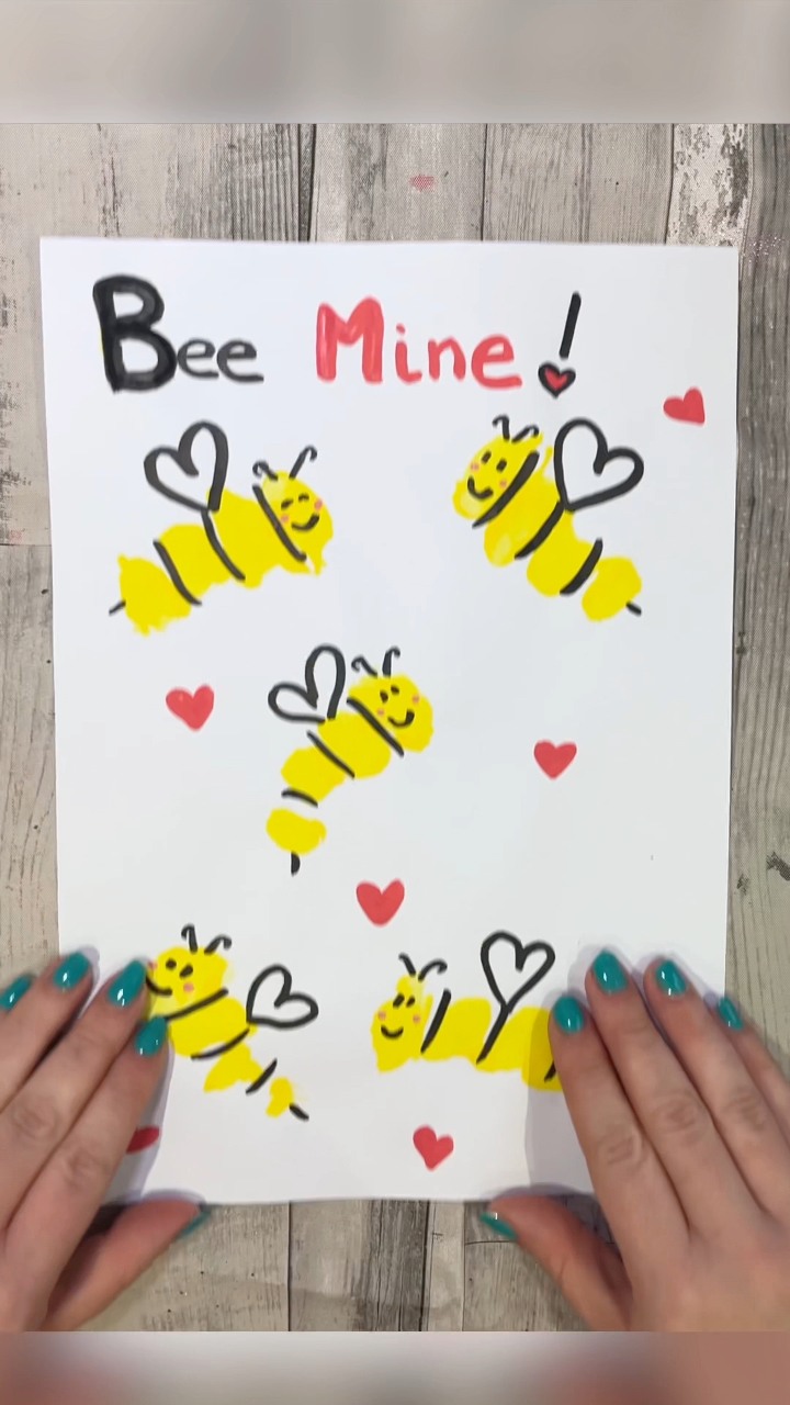 🐝 Bee Mine! 💕 Simply the most adorable craft for Valentine’s Day! So ...